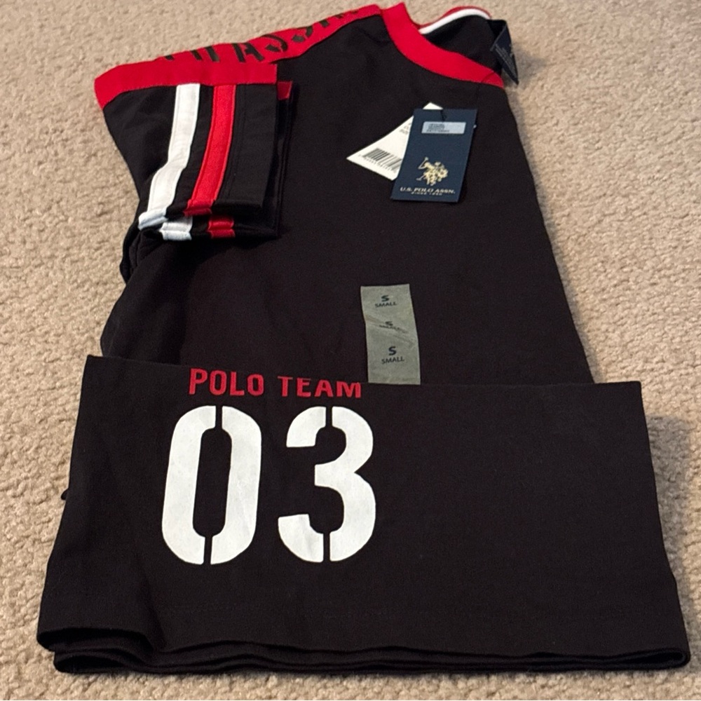 NEW W/tag Polo Assn. Big Pony #3 Navy, Red Trim T-Shirt Short Sleeve Size Small - Picture 12 of 15